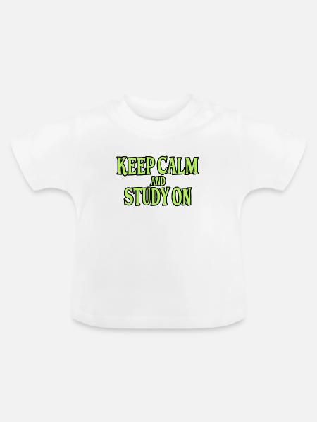 Studieren Spruch - Baby Bio-T-Shirt mit Rundhals - Weiß