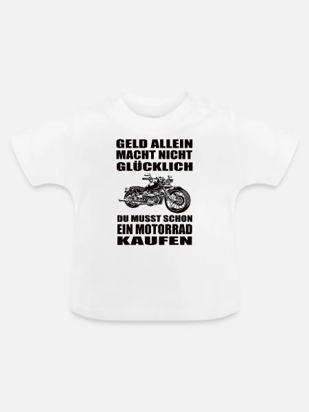 Motorrad - Baby Bio-T-Shirt mit Rundhals - Weiß