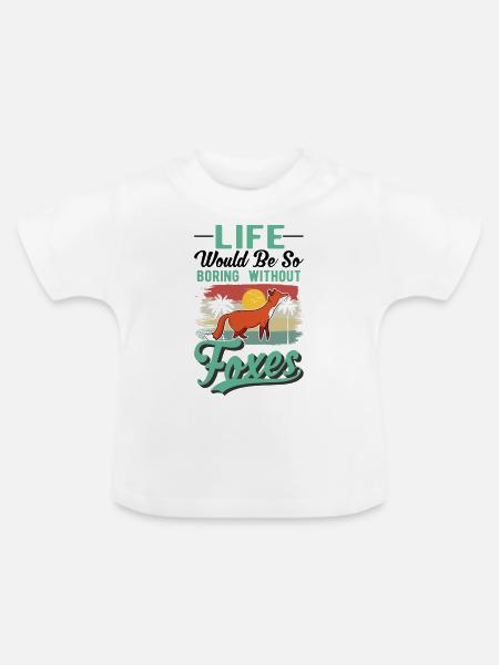 Rot Geschenk Rotfuchs - Baby Bio-T-Shirt mit Rundhals - Weiß