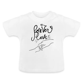 Forever love - T-shirt bio col rond Bébé - blanc - Devant