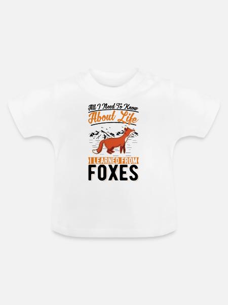 Fuchs Geschenk Rotfuchs - Baby Bio-T-Shirt mit Rundhals - Weiß