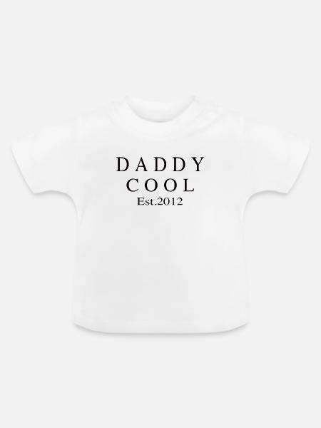 Daddy Cool est 2012 - Baby Bio-T-Shirt mit Rundhals - Weiß