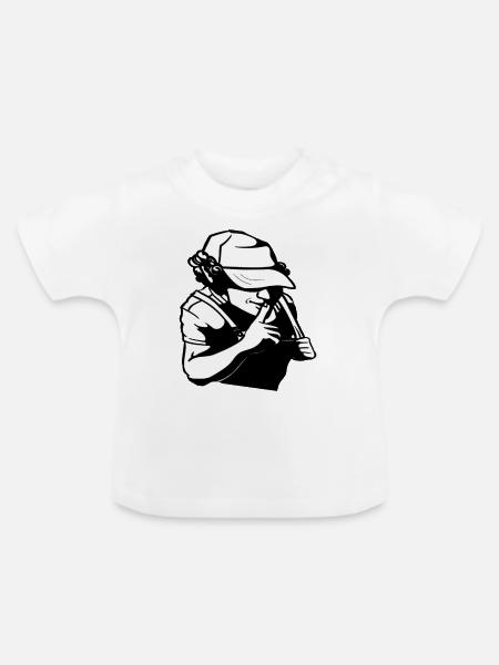 Mensch, humanes Design - Baby Bio-T-Shirt mit Rundhals - Weiß