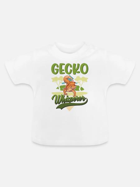 Gecko Flüsterer Gecko Whisperer Leopardgecko - Baby Bio-T-Shirt mit Rundhals - Weiß