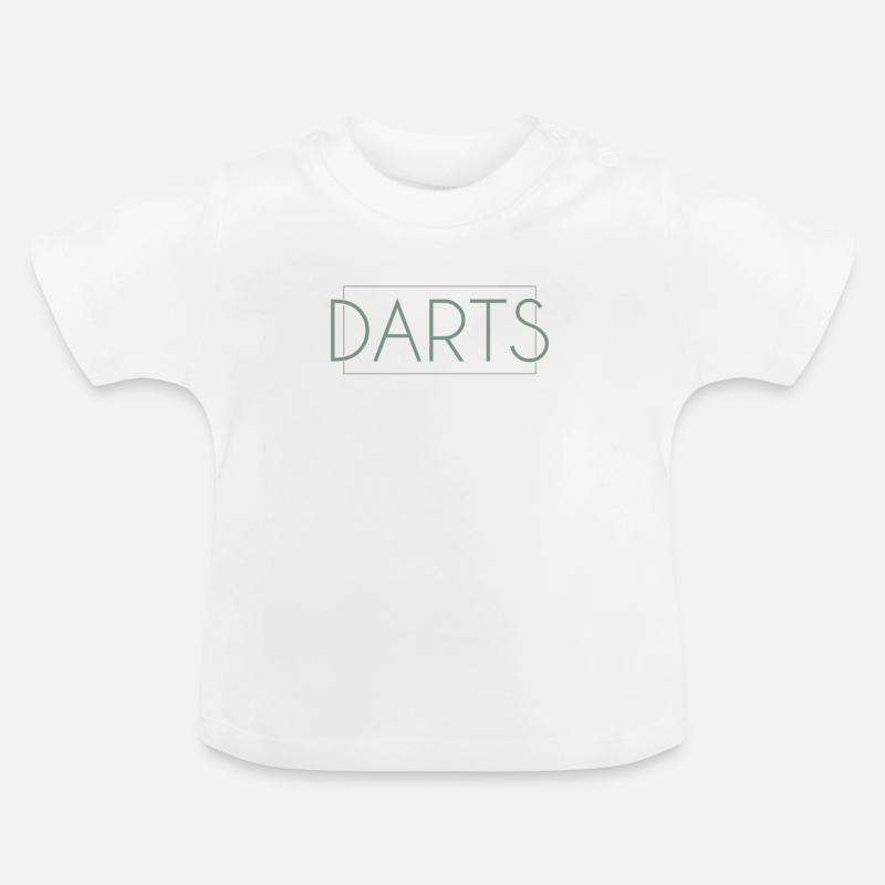 Lettrage de fléchettes - T-shirt bio col rond Bébé - blanc
