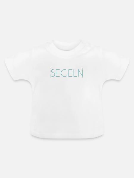Segeln Schriftzug - Baby Bio-T-Shirt mit Rundhals - Weiß