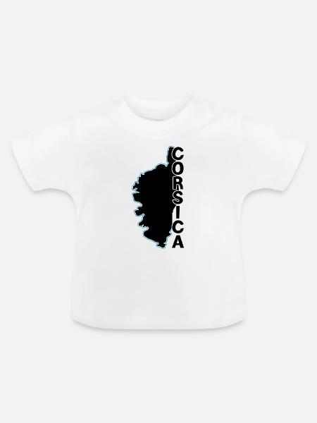 Korsika - Baby Bio-T-Shirt mit Rundhals - Weiß