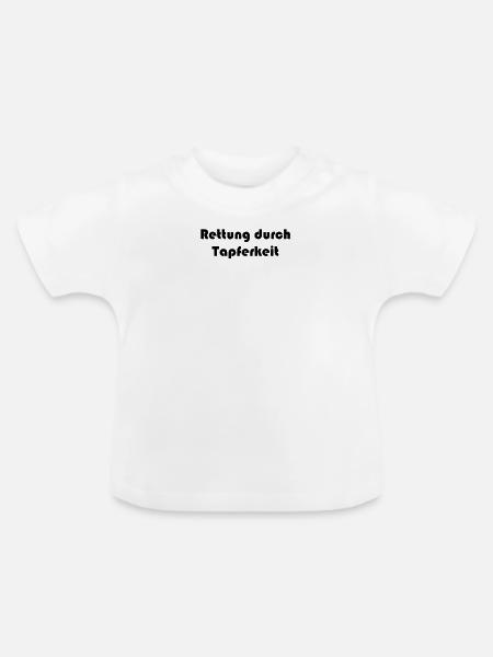 Feuerwehr - Rettung durch Tapferkeit - Baby Bio-T-Shirt mit Rundhals - Weiß