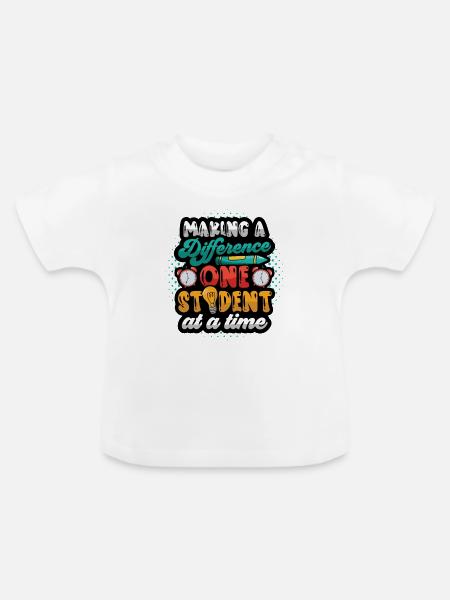 Einen Unterschied Machen - Baby Bio-T-Shirt mit Rundhals - Weiß