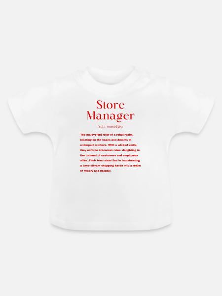 Filialleiter Definition - Baby Bio-T-Shirt mit Rundhals - Weiß