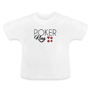 Roi du poker - T-shirt bio col rond Bébé - blanc - Devant