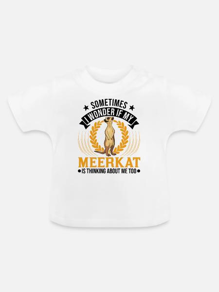 Erdmännchen Surikat Meerkat - Baby Bio-T-Shirt mit Rundhals - Weiß