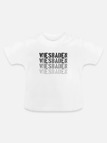 Wiesbaden - Baby Bio-T-Shirt mit Rundhals - Weiß