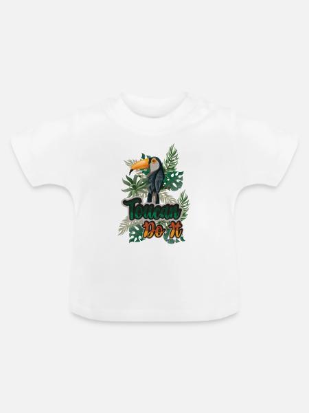 Toucan Do It - Baby Bio-T-Shirt mit Rundhals - Weiß