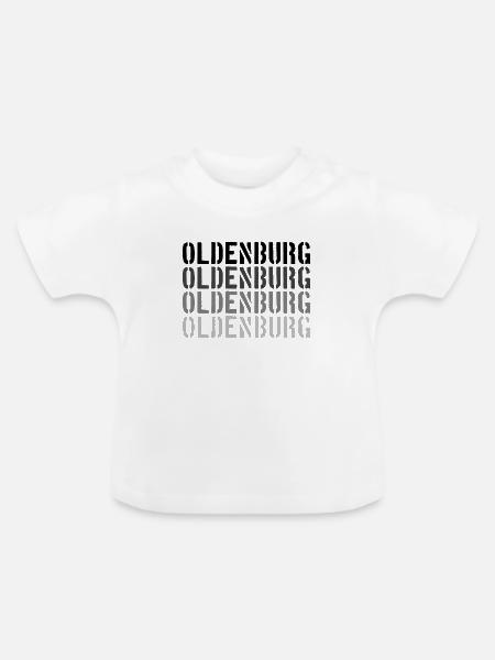 Oldenburg - Baby Bio-T-Shirt mit Rundhals - Weiß