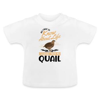 Caille Éleveur Caille Éleveur Caille Éleveur Caille - T-shirt bio col rond Bébé - blanc - Devant