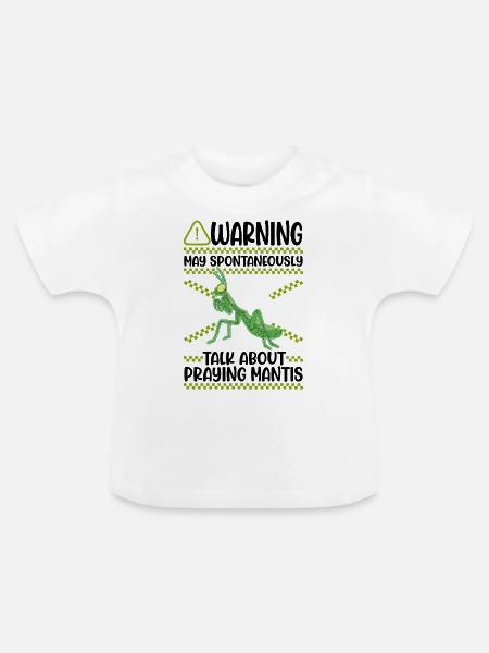 Gottesanbeterin Mantis Fangschrecke - Baby Bio-T-Shirt mit Rundhals - Weiß