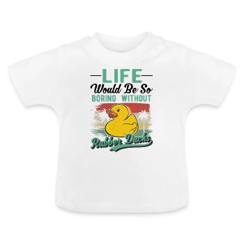 Rubber Duck Gift Rubber Duck Rubber Duck - Baby Organic T-Shirt with Round Neck - white - Front