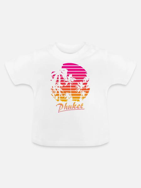 Phuket - Baby Bio-T-Shirt mit Rundhals - Weiß
