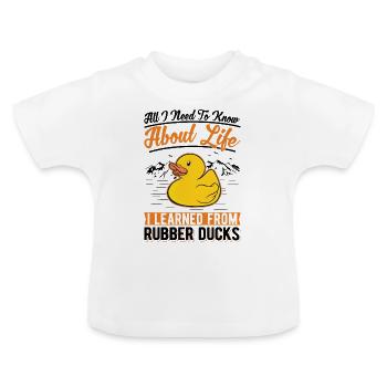 Rubber Duck Gift Rubber Duck Rubber Duck - Baby Organic T-Shirt with Round Neck - white - Front