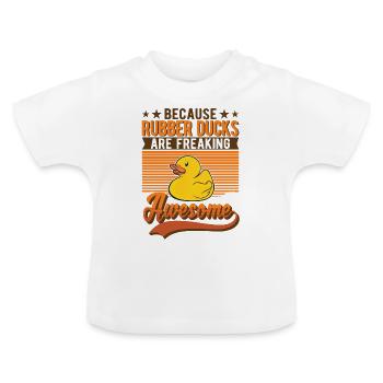 Rubber Duck Gift Rubber Duck Rubber Duck - Baby Organic T-Shirt with Round Neck - white - Front