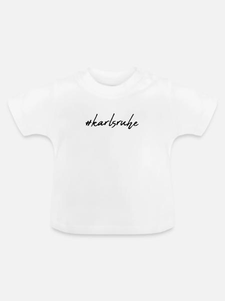 Karlsruhe - Baby Bio-T-Shirt mit Rundhals - Weiß