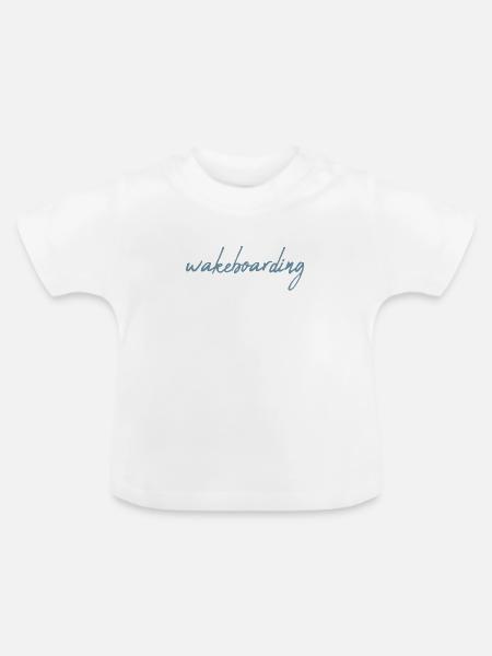 Wakeboarding - Baby Bio-T-Shirt mit Rundhals - Weiß