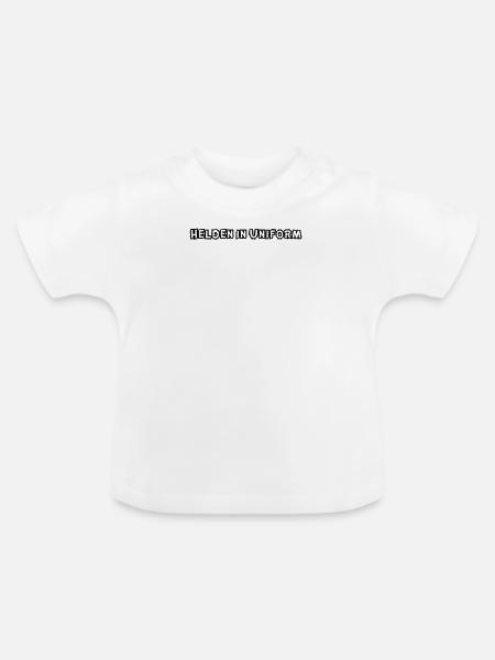 Feuerwehr - Helden in Uniform - Baby Bio-T-Shirt mit Rundhals - Weiß