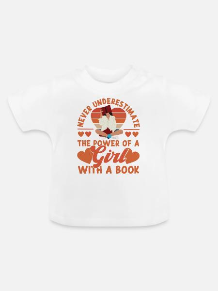 Feminist Retro Never Underestimate - Baby Bio-T-Shirt mit Rundhals - Weiß