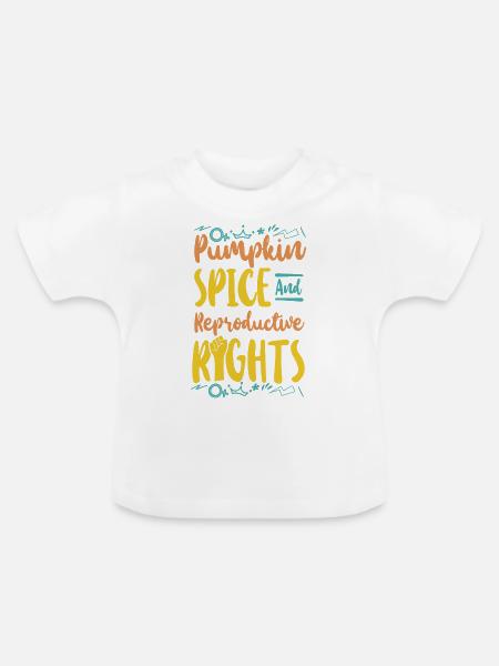 Feminist Pumpkin Spice & - Baby Bio-T-Shirt mit Rundhals - Weiß