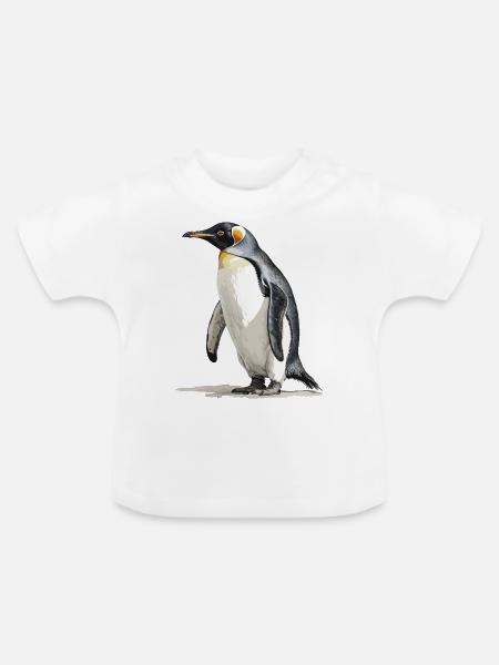 der König der Pinguine - Baby Bio-T-Shirt mit Rundhals - Weiß
