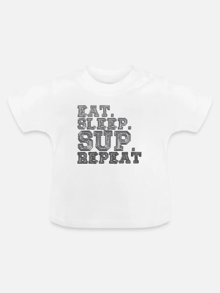 SUP - Baby Bio-T-Shirt mit Rundhals - Weiß