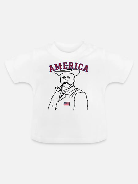 Amerika USA - Baby Bio-T-Shirt mit Rundhals - Weiß