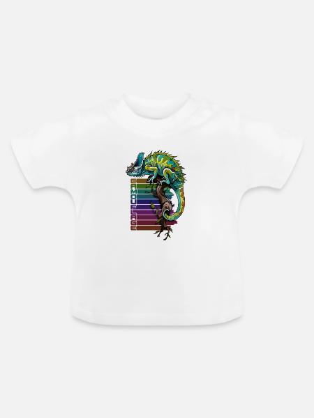 Meister des Camouflage-Chamäleons - Baby Bio-T-Shirt mit Rundhals - Weiß