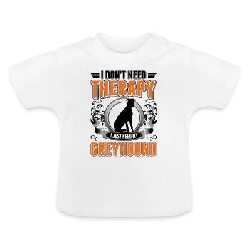 Greyhound Therapy Greyhound Galgo - T-shirt bio col rond Bébé - blanc - Devant