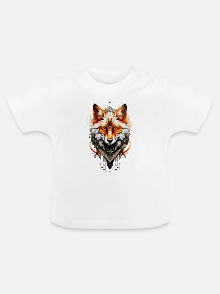 Fuchs - Baby Bio-T-Shirt mit Rundhals - Weiß
