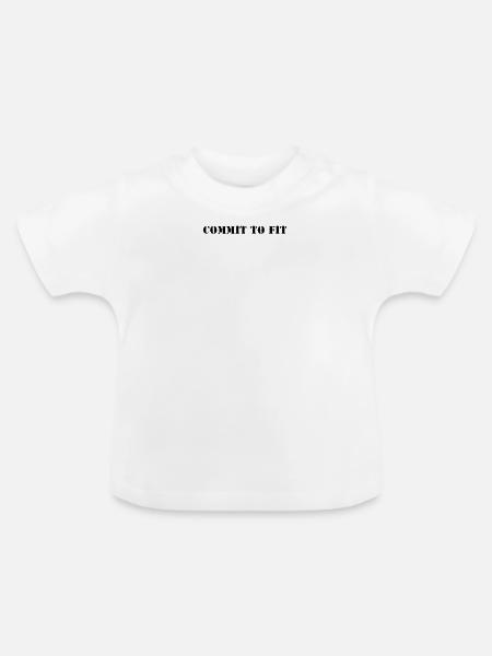 Fitness - Commit to fit - Baby Bio-T-Shirt mit Rundhals - Weiß