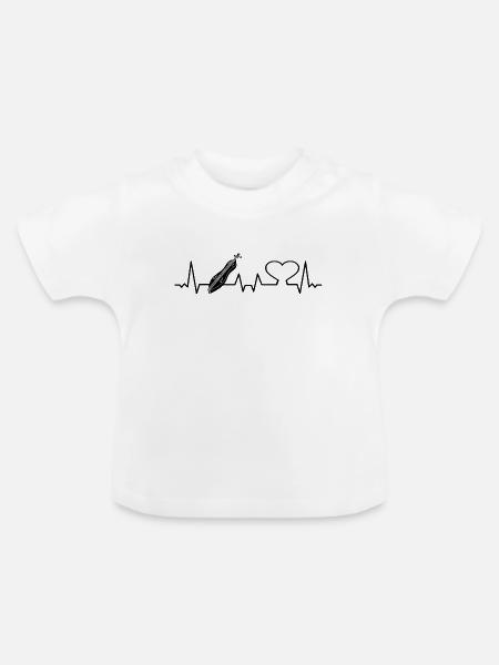Dulcimer-Musiker Zupfinstrument Hammered Dulcimer - Baby Bio-T-Shirt mit Rundhals - Weiß