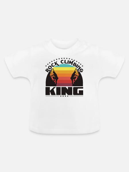 Kletter-König - Baby Bio-T-Shirt mit Rundhals - Weiß