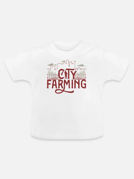 Stadtbauer - Baby Bio-T-Shirt mit Rundhals - Weiß