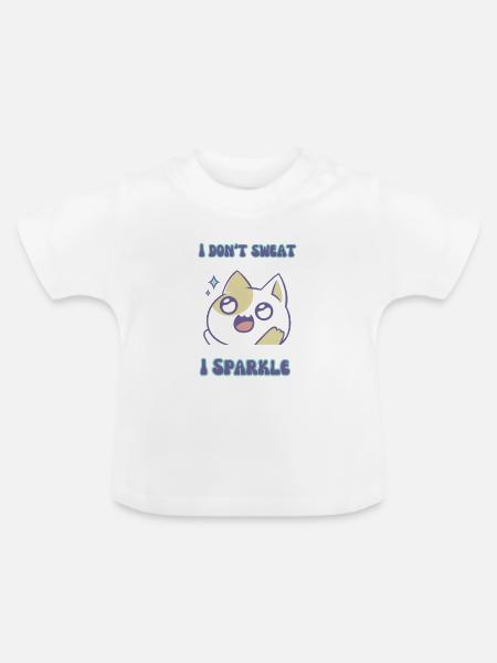 Ich funkle - Baby Bio-T-Shirt mit Rundhals - Weiß