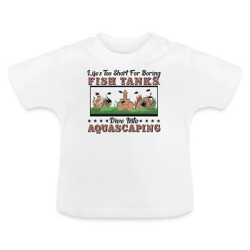 Tauchen Sie ein in das Aquascaping! - Baby Bio-T-Shirt mit Rundhals - Weiß - Vorne