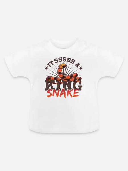 Es ist eine Königsnatter - Baby Bio-T-Shirt mit Rundhals - Weiß