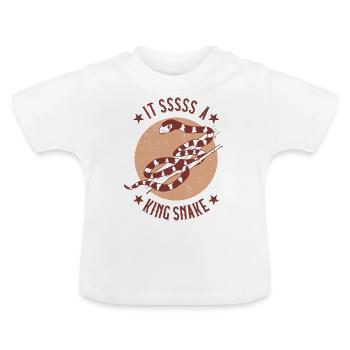 C’est un serpent royal - T-shirt bio col rond Bébé - blanc - Devant