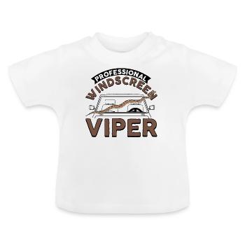 Pare-brise professionnel Viper - T-shirt bio col rond Bébé - blanc - Devant