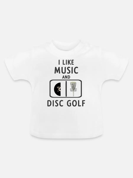 Discgolf - Baby Bio-T-Shirt mit Rundhals - Weiß