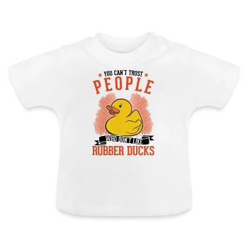 Rubber Duck Gift Rubber Duck Rubber Duck - Baby Organic T-Shirt with Round Neck - white - Front