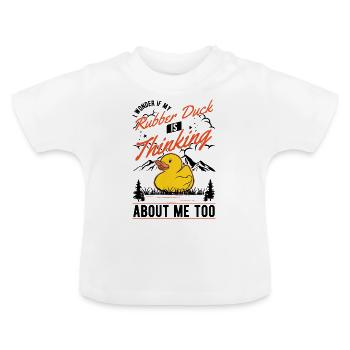 Rubber Duck Gift Rubber Duck Rubber Duck - Baby Organic T-Shirt with Round Neck - white - Front