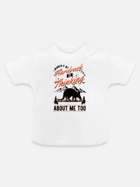 Erdferkel Geschenk Aardvark - Baby Bio-T-Shirt mit Rundhals - Weiß