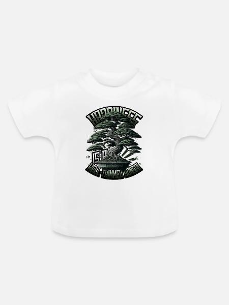 Japanischer Bonsai - Baby Bio-T-Shirt mit Rundhals - Weiß